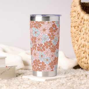 Retro Floral Seamless Pattern Insulated Tumbler
