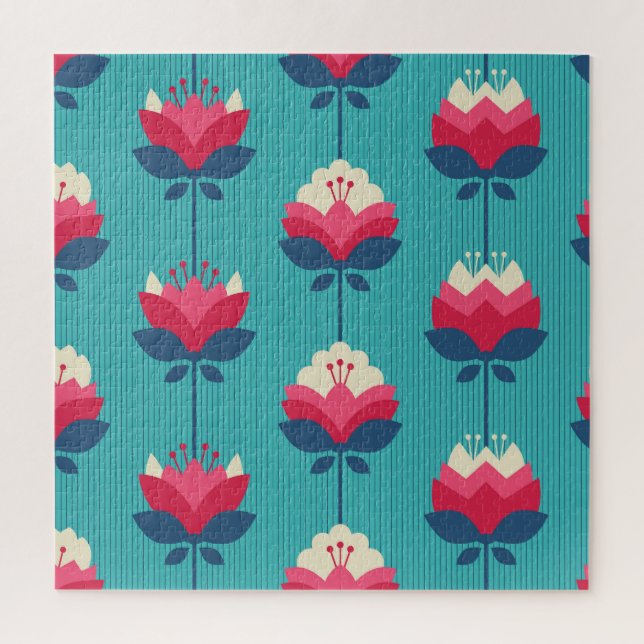 Retro floral seamless pattern. jigsaw puzzle (Vertical)