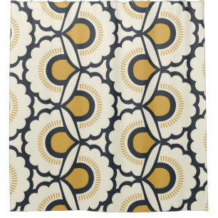 Retro Floral: Seamless Vintage Elements Shower Curtain