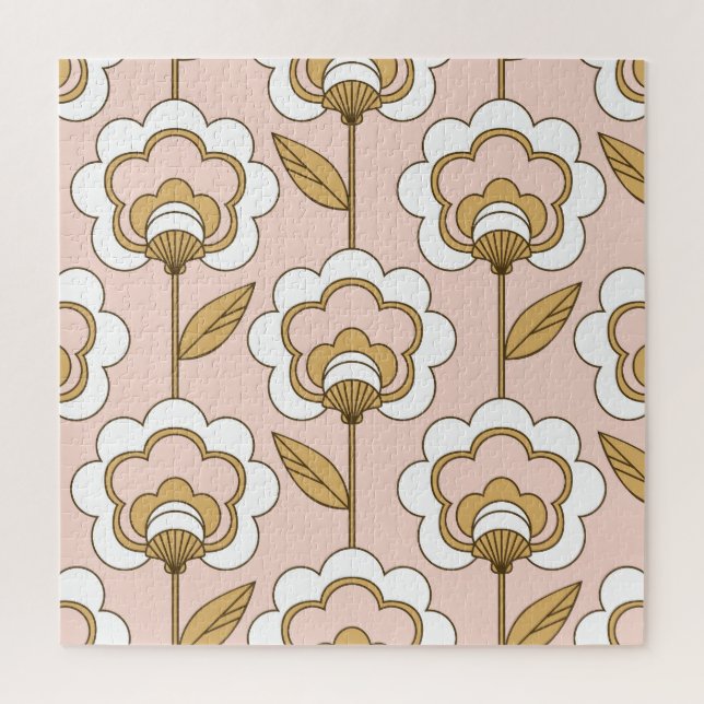 Retro floral: seamless vintage pattern. jigsaw puzzle (Vertical)