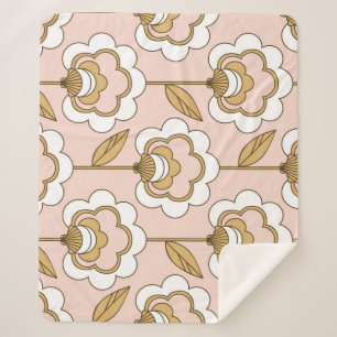 Retro floral: seamless vintage pattern. sherpa blanket
