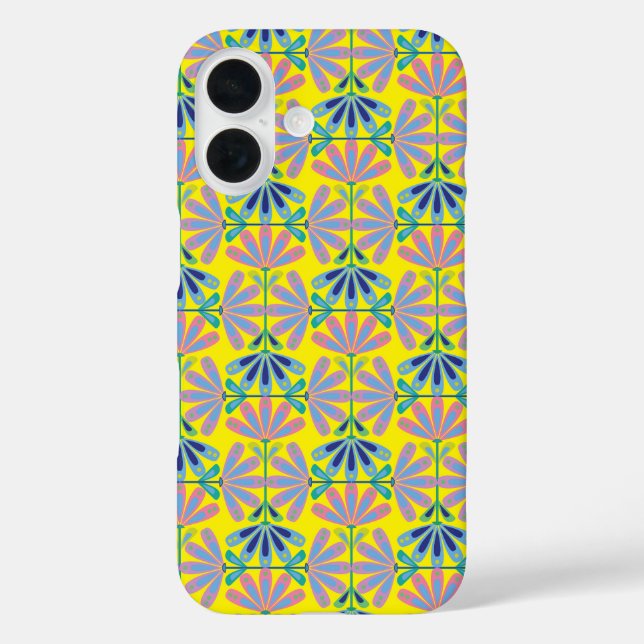 Retro Floral Series Yellow Case-Mate iPhone Case (Back)