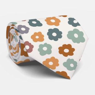 Retro Floral Spring Garden Neck Tie