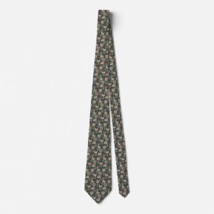Retro Floral Spring Garden Neck Tie