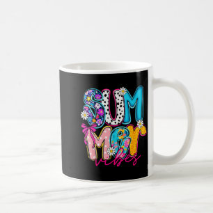 Retro floral summer vibes family beach vacation coffee mug