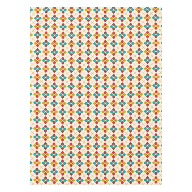 Retro Floral  Tablecloth (Front)