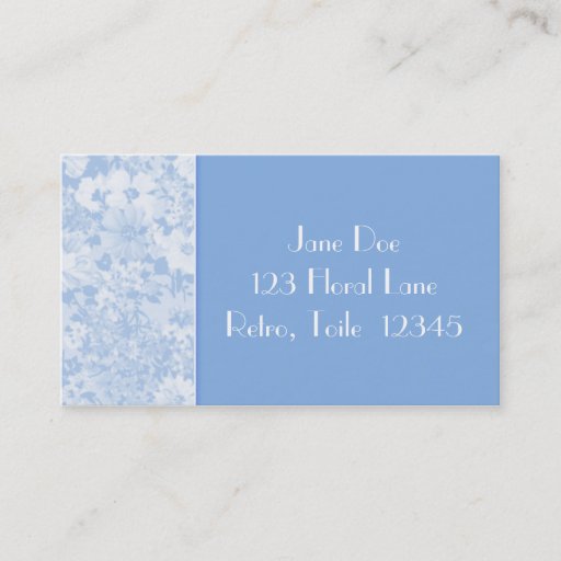 Customizable Retro Floral Toile Business Card