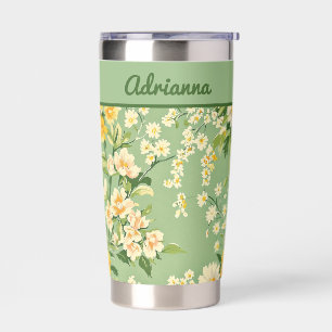Retro Floral Varsity Insulated Tumbler