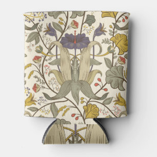 Retro floral vertical seamless design. can cooler