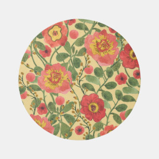 Retro Floral Watercolor: Timeless Elegance Rug