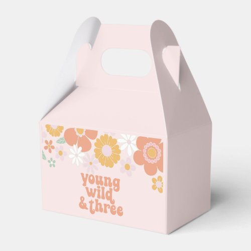 Retro Floral Young Wild Three  Favor Boxes