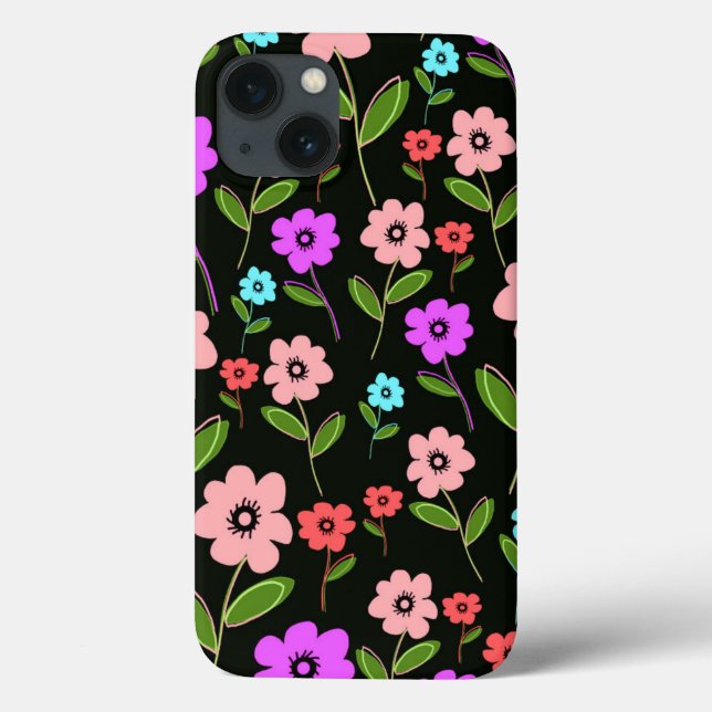 Retro Florals Case-Mate iPhone Case (Back)