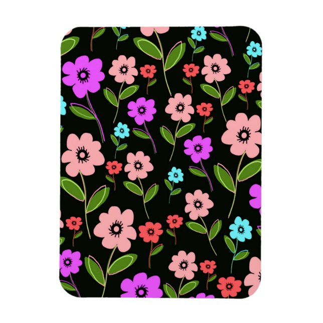 Retro Florals Magnet (Vertical)