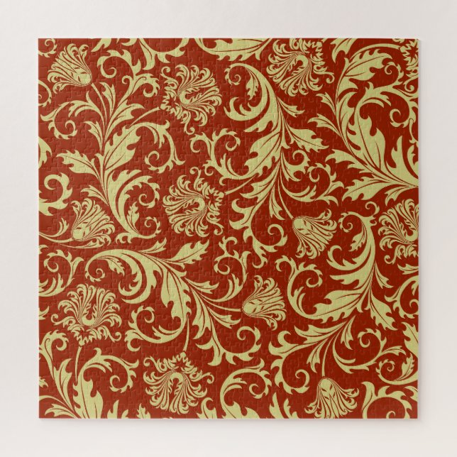 Retro florals: vintage pattern background. jigsaw puzzle (Vertical)