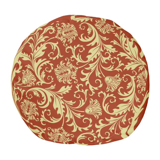 Retro florals: vintage pattern background. pouf (Bottom)