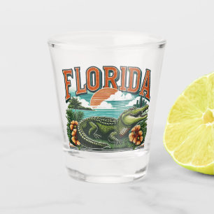 Retro Florida Alligator Shot Glass