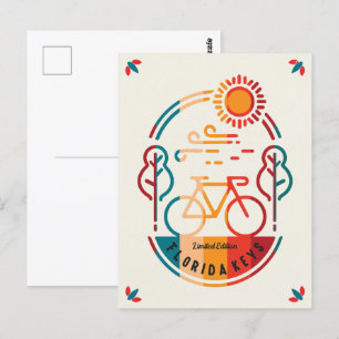Retro Florida Keys Bike Trail. Postcard