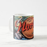 Retro Florida Orange Coffee Mug<br><div class="desc">Exceptional vintage, so so retro illustration - Greetings from Florida! We've repurposed it on a mug. The pelican, flamingo and tarpon fish are spectacular! change the background color if you wish something more subtle.</div>