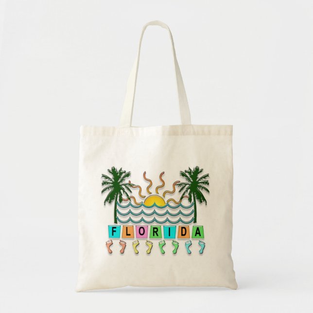 Retro Florida Tote Bag (Front)