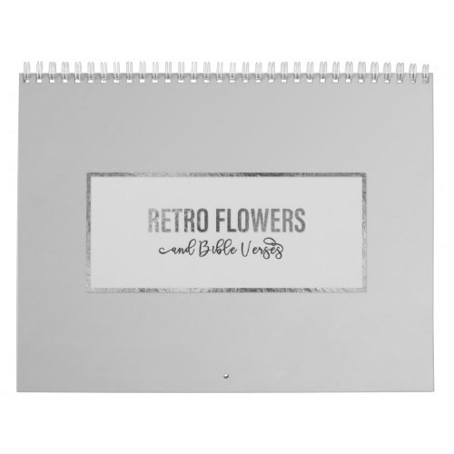 Retro Flower and Bible Verses Wall Calendar