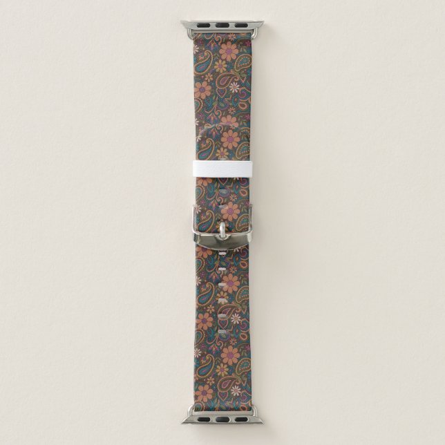 Retro Flower and Paisley Apple Watch Band (Band)