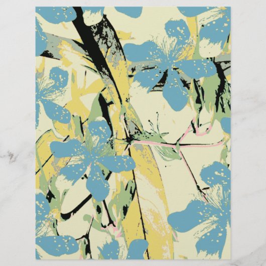 retro flower blue and yellow (Front)