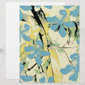 retro flower blue and yellow (Front/Back)