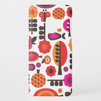 Retro Flower Butterfly Pattern Samsung Case by designalicious at Zazzle