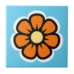 Retro Flower Ceramic Tile