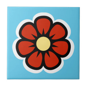 Retro Flower Ceramic Tile