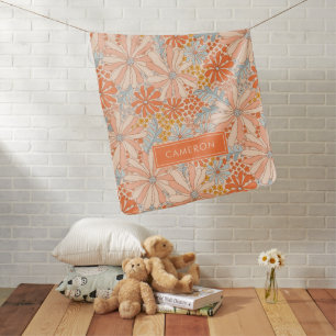 Retro Flower Garden Pattern Baby Blanket