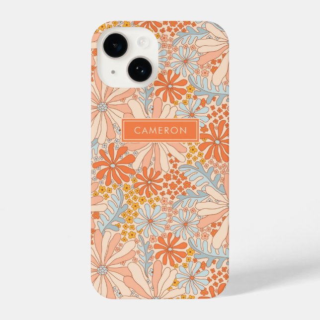 Retro Flower Garden Pattern iPhone Case (Back)