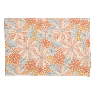 Retro Flower Garden Pattern Pillow Case