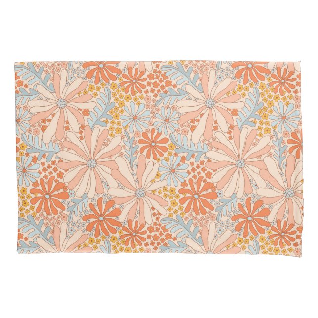 Retro Flower Garden Pattern Pillow Case (Front)