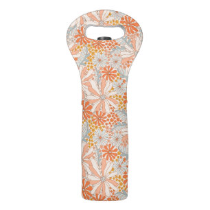 Retro Flower Garden Pattern Wine Bag