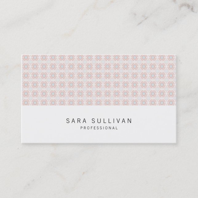 Retro Flower Grid Professional BusinessCard Business Card (Front)
