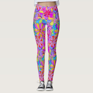 Retro Flower Leggings