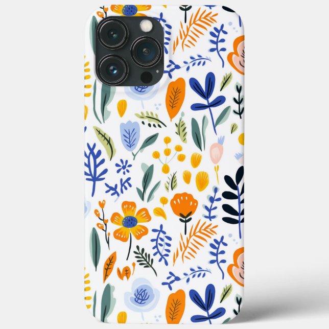 Retro Flower Market Pattern Case-Mate iPhone Case (Back)