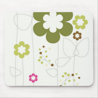 RETRO FLOWER MOUSE PAD
