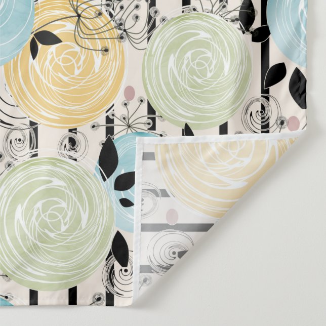 Retro, flower pattern tapestry (Detail)