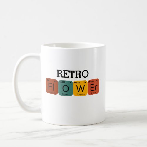 Retro Flower Periodic Table Coffee Mug