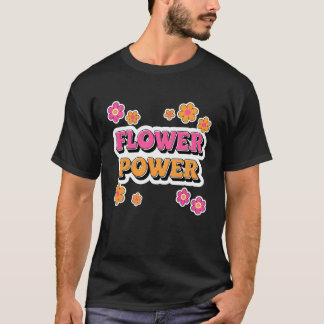 Retro Flower Power 80s 70s Aesthetic Hippie Nostal T-Shirt