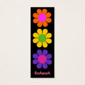 Retro Flower Power Bookmark (Back)