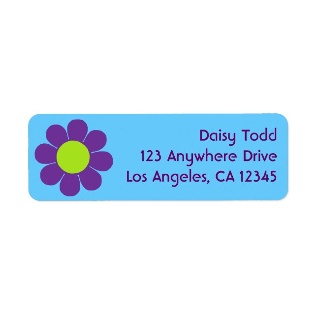 Retro Flower Power Label (Front)