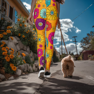 Retro Flower Power Leggings
