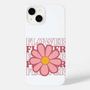 Retro Flower Power – Vintage Pink Daisy Case-Mate iPhone 14 Case