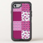 Retro flower skull polka dot OtterBox defender iPhone SE/8/7 case