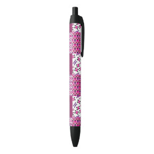Retro flower skull polka dot pen