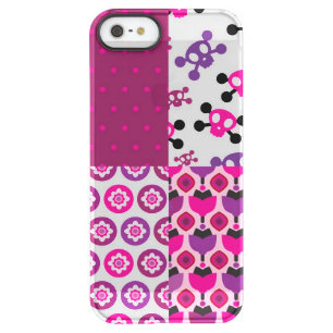Retro flower skull polka dot permafrost iPhone SE/5/5s case