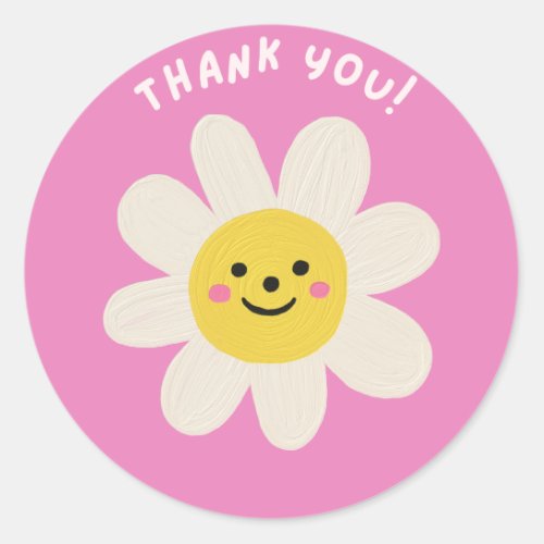 Retro Flower Thank You Package Seal